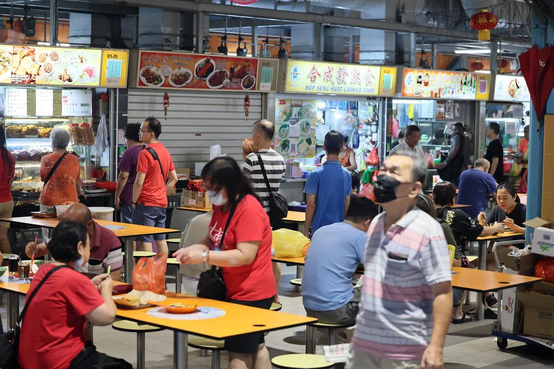 The study compared prices of food across hawker centres, and coffee shops and foodcourts, using the Consumer Price Index.