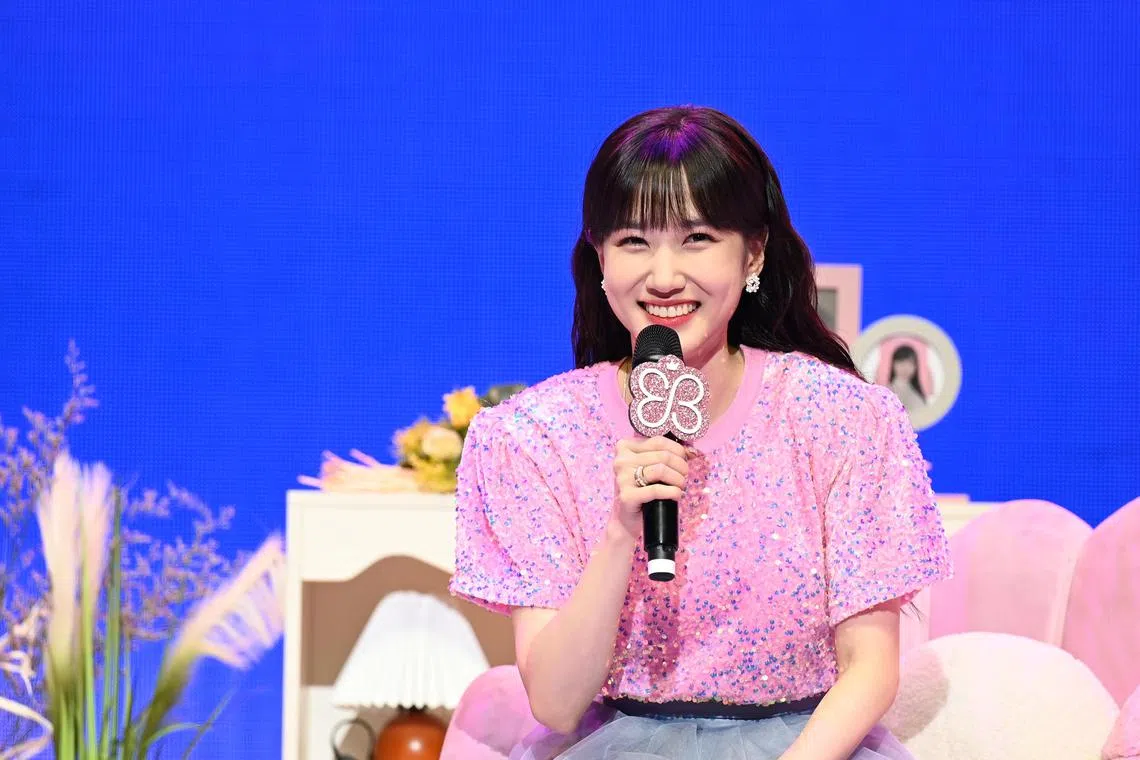 South Korean actress Park Eun-bin at her Singapore fan meeting on Friday (Nov 11) at the Capitol Theatre.
