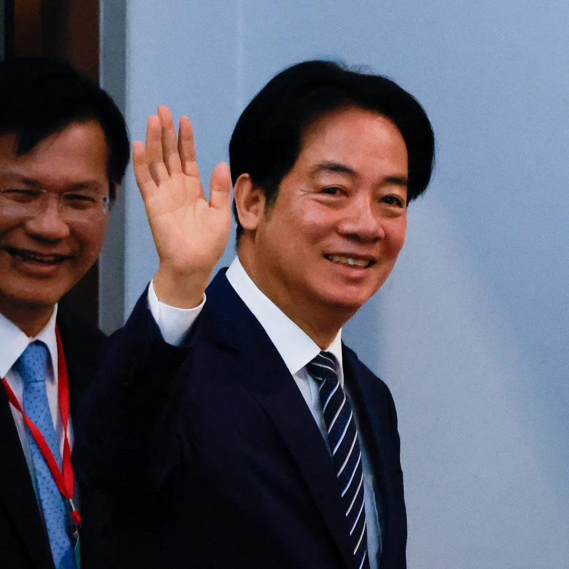 FILE PHOTO: Taiwan President Lai Ching-te arrives to make a speech at an event on 30th anniversary of direct elections in Taipei, Taiwan, March 14, 2026. REUTERS/Ann Wang/File Photo