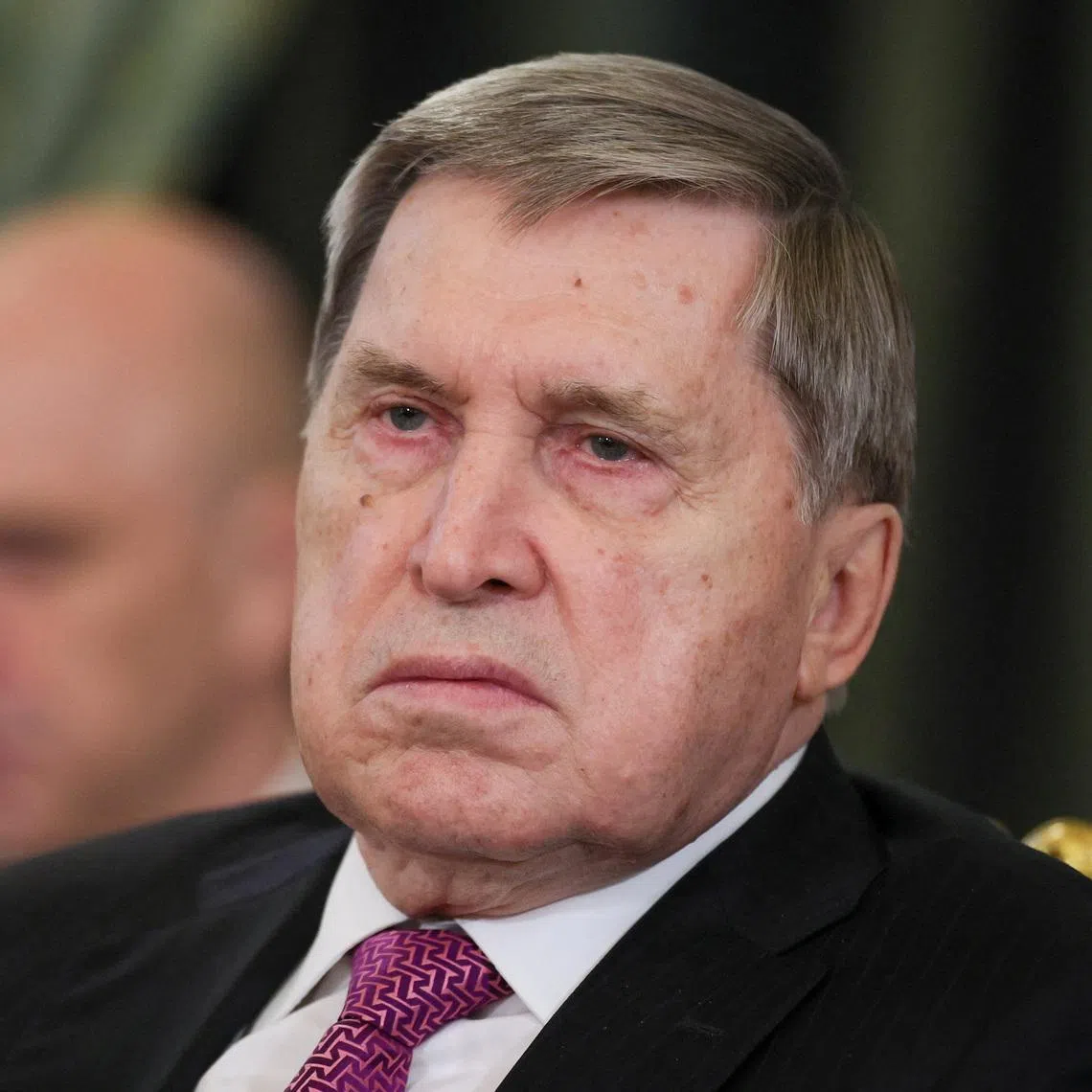 Foreign policy presidential aide Yuri Ushakov attends a meeting of Russia's President Vladimir Putin with Tanzania's President Samia Suluhu Hassan at the Kremlin in Moscow, Russia June 3, 2026. REUTERS/Ramil Sitdikov/Pool