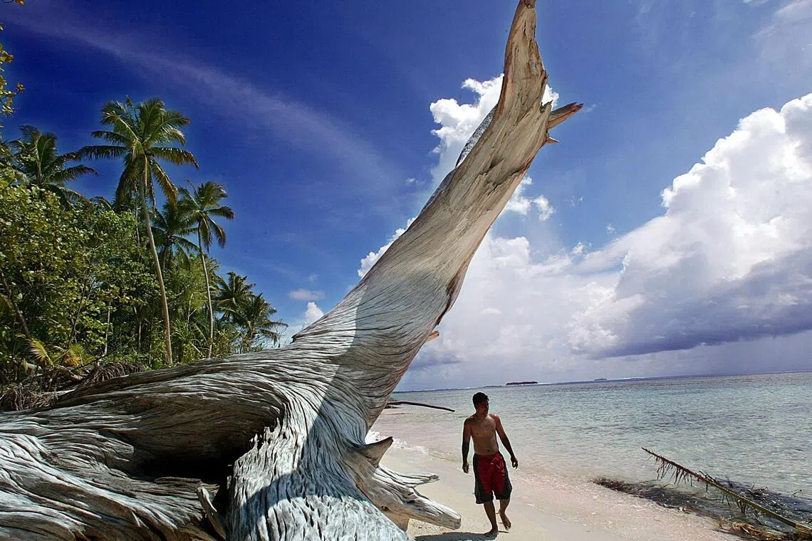 Tuvalu might become uninhabitable this century if planet-heating emissions are not constrained.