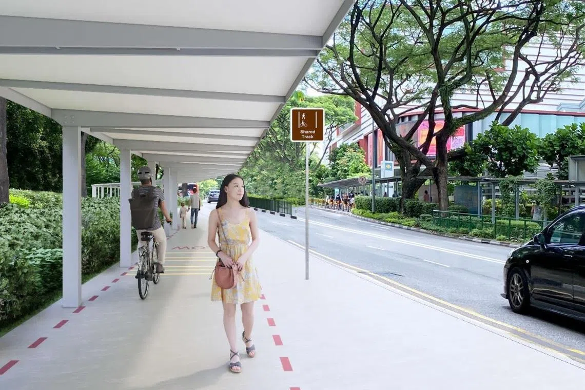 Future cycling path along Tiong Bahru Road.