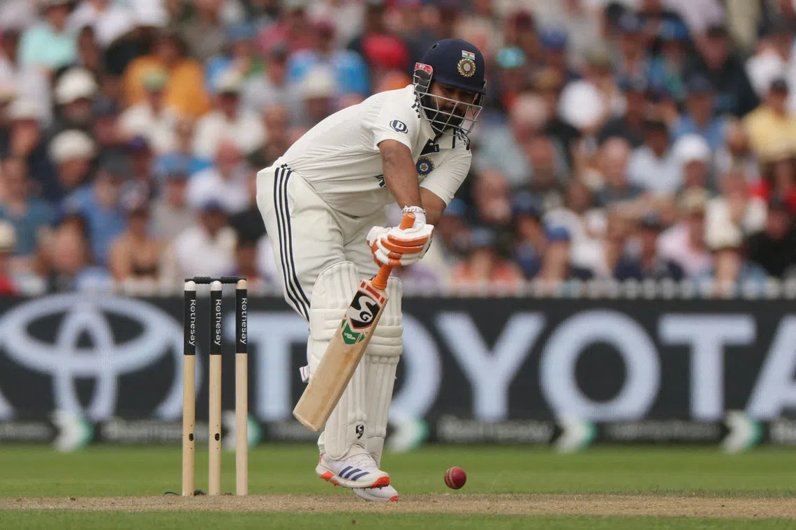FILE PHOTO: Cricket - International Test Match Series - Fourth Test - England v India - Old Trafford Cricket Ground, Manchester, Britain - July 24, 2025 India's Rishabh Pant in action Action Images via Reuters/Lee Smith/File Photo