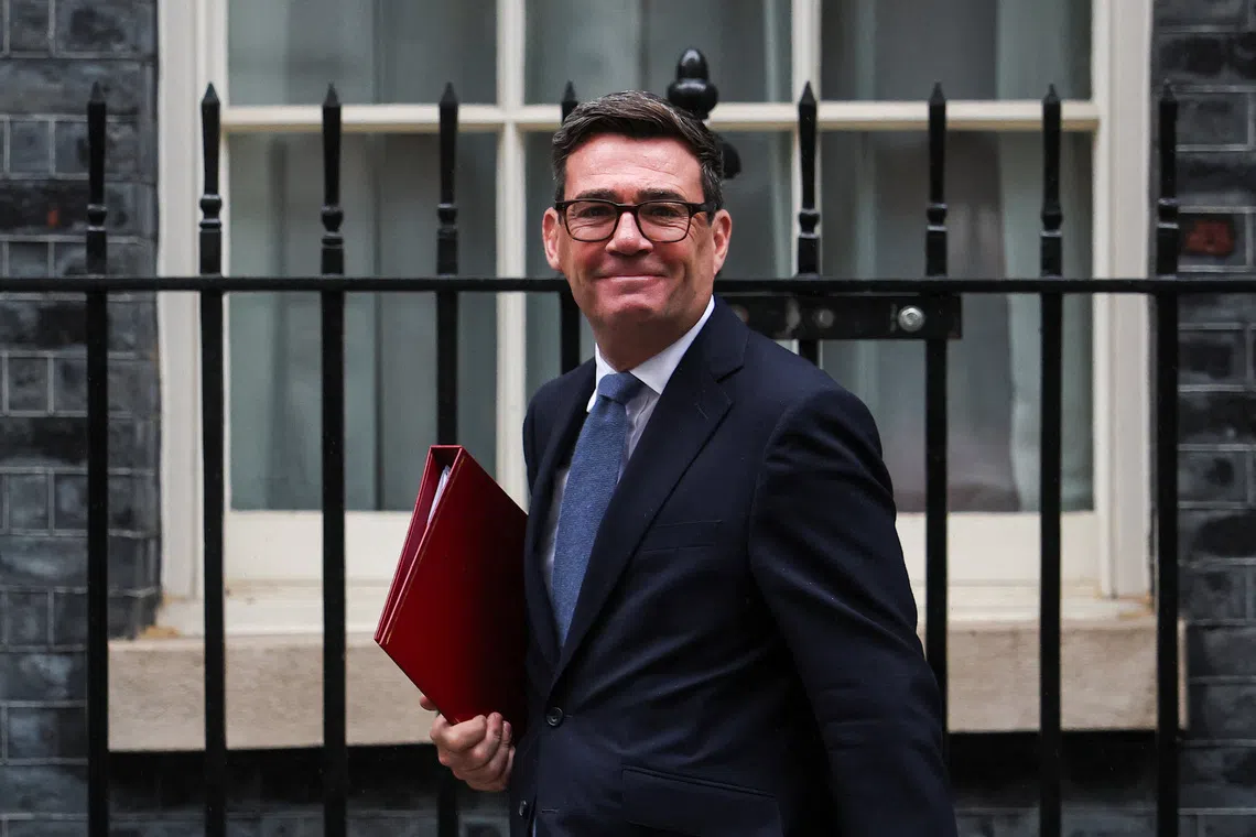 UK's Burnham heads to US with pragmatism in mind for Trump meeting