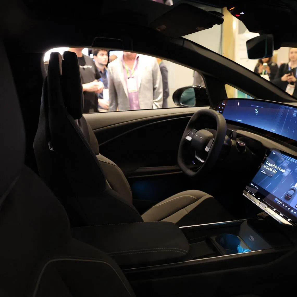 Lucid, Nuro, and Uber unveil a robotaxi ahead of the annual Consumer Electronics Show in Las Vegas, Nevada, on Jan 5.