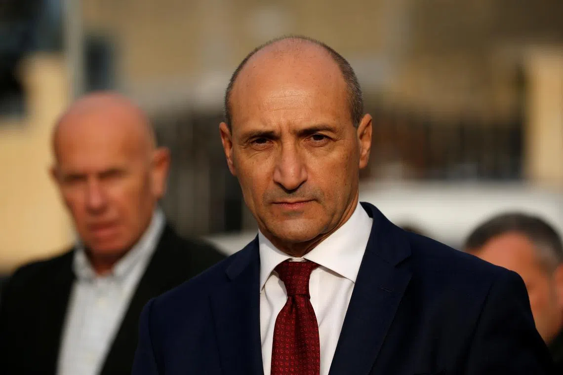 FILE PHOTO: Maltese Health Minister Chris Fearne looks on as he talks to the media after a fire destroyed part of a reception centre for migrants in Marsa, Malta January 8, 2020. REUTERS/Darrin Zammit Lupi/File Photo