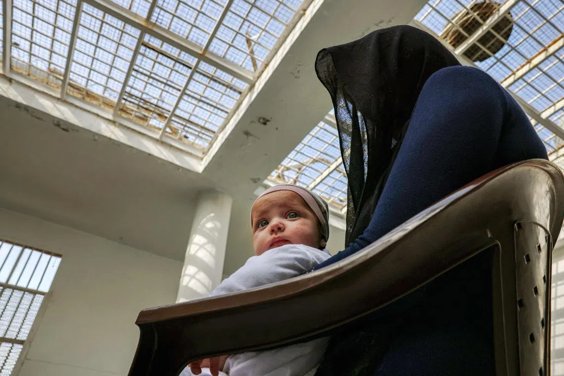Nour, a 25-year-old inmate at Beirut's Baabda women's prison is raising her four-month-old baby daughter in a crowded cell.