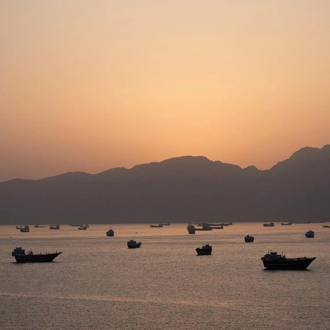 Ships and boats in the Strait of Hormuz, Musandam, Oman, May 1, 2026. REUTERS/Stringer