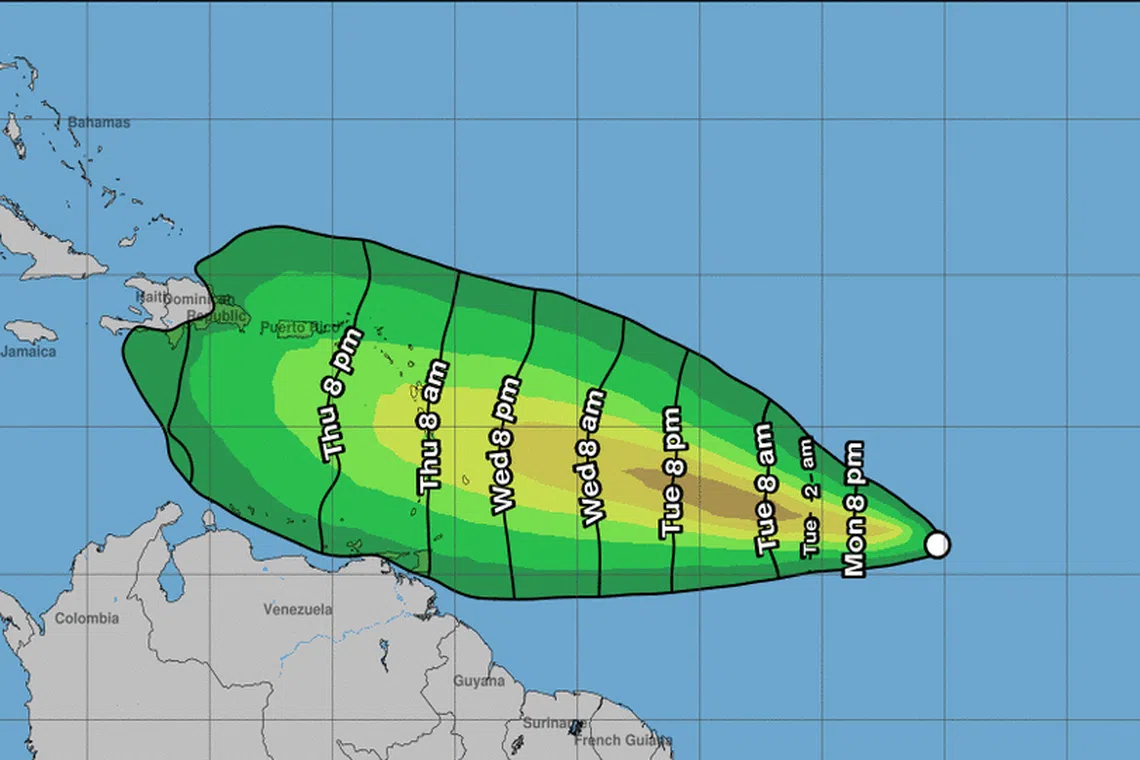 The depression is packing maximum sustained winds of 35 miles per hour (55 km per hour).