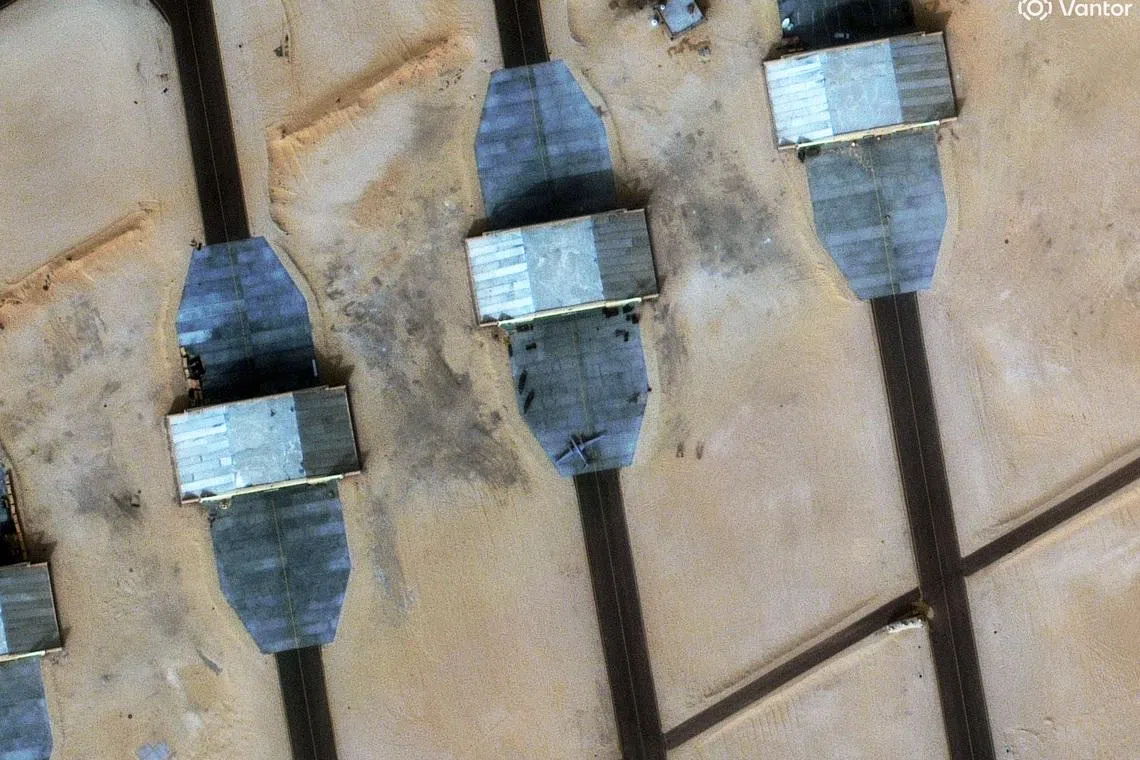 A satellite image shows a Bayraktar Akinci, an unmanned combat aerial vehicle, at an airport in East Oweinat, Egypt, January 9, 2026. ©2026 Vantor/Handout via REUTERS