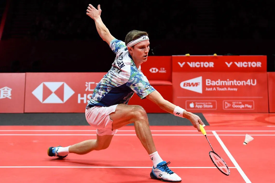 World No. 1 Viktor Axelsen lost the quarter-final 8-21, 21-18, 21-19 to Indonesian fifth seed Anthony Sinisuka Ginting.