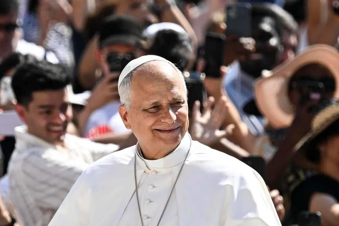 Pope Leo XIV is hosting a closed-door assembly of cardinals from around the world at the Vatican.