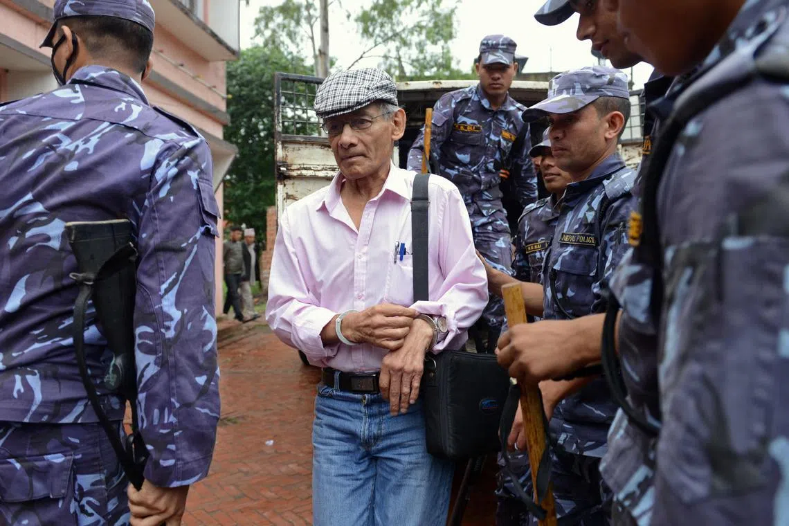 Charles Sobhraj (centre) in a photo from 2014. The Supreme Court ruled that the serial killer should be freed on health grounds.