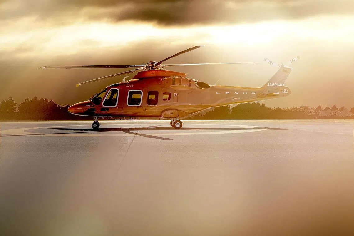 Lexus is launching its helicopter service in Japan on Aug 24.