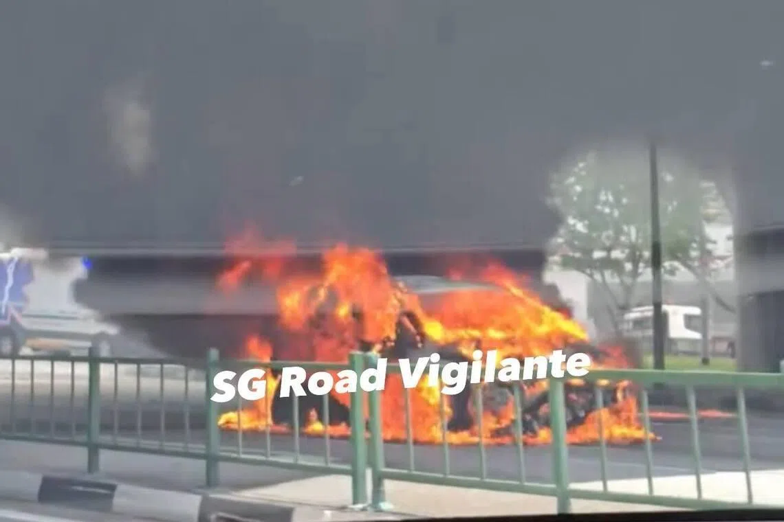 SCDF extinguished the fire using a water jet.