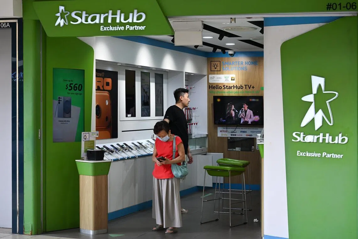 Starhub recorded $86.4 million in profit, 45.6 per cent lower, while its revenue was flat at $2.35 billion.
