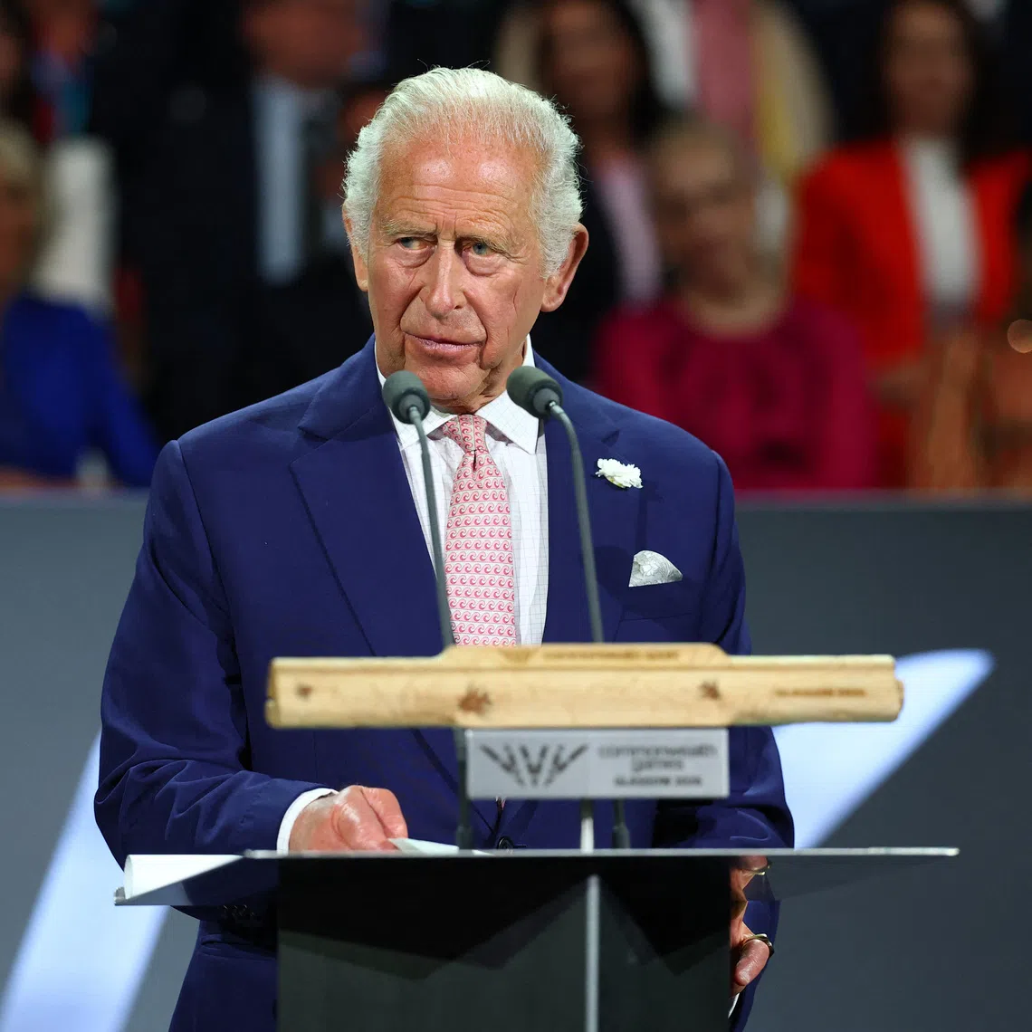 Commonwealth Games 2026 - Opening Ceremony - The Hydro, Glasgow, Scotland, Britain - July 23, 2026 Britain's King Charles speaks during the opening ceremony REUTERS/Phil Noble