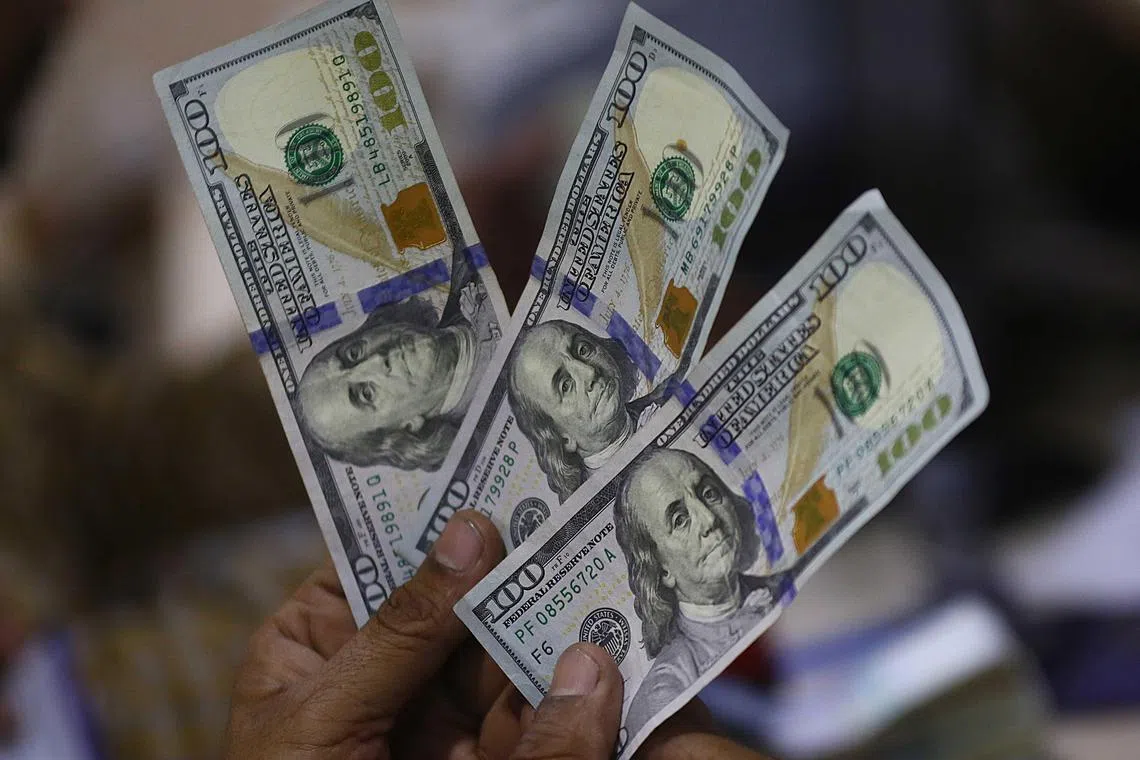 Against the Singapore dollar, the US currency weakened 0.2 per cent to 1.3163 as of 12.10pm on Monday, making for a 1.7 per cent drop so far this year.
