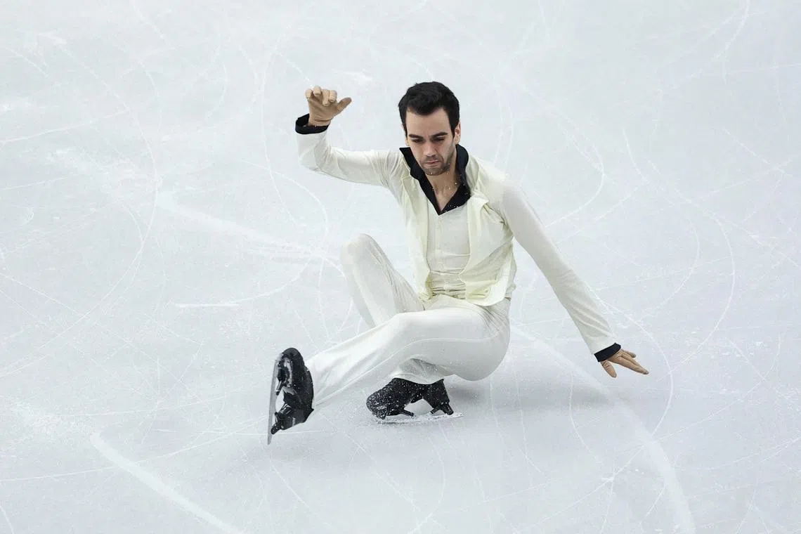 Figure Skating - ISU Figure Skating European Championships - Sheffield Arena, Sheffield, Britain - January 17, 2026 Spain's Tomas-Llorenc Guarino Sabate performs during the Men's Free Skating Action Images via Reuters/Andrew Boyers