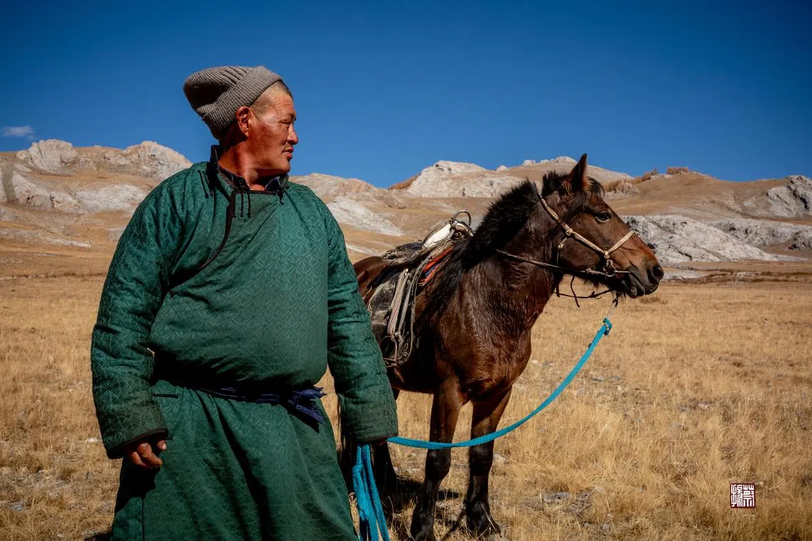 A nomadic herder in Mongolia, shot by Dr Chua Yang.