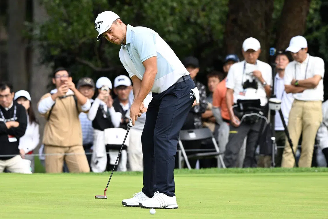 Xander Schauffele shot a five-under 65 in the second round of the Zozo Championship and was 10 strokes off the lead.