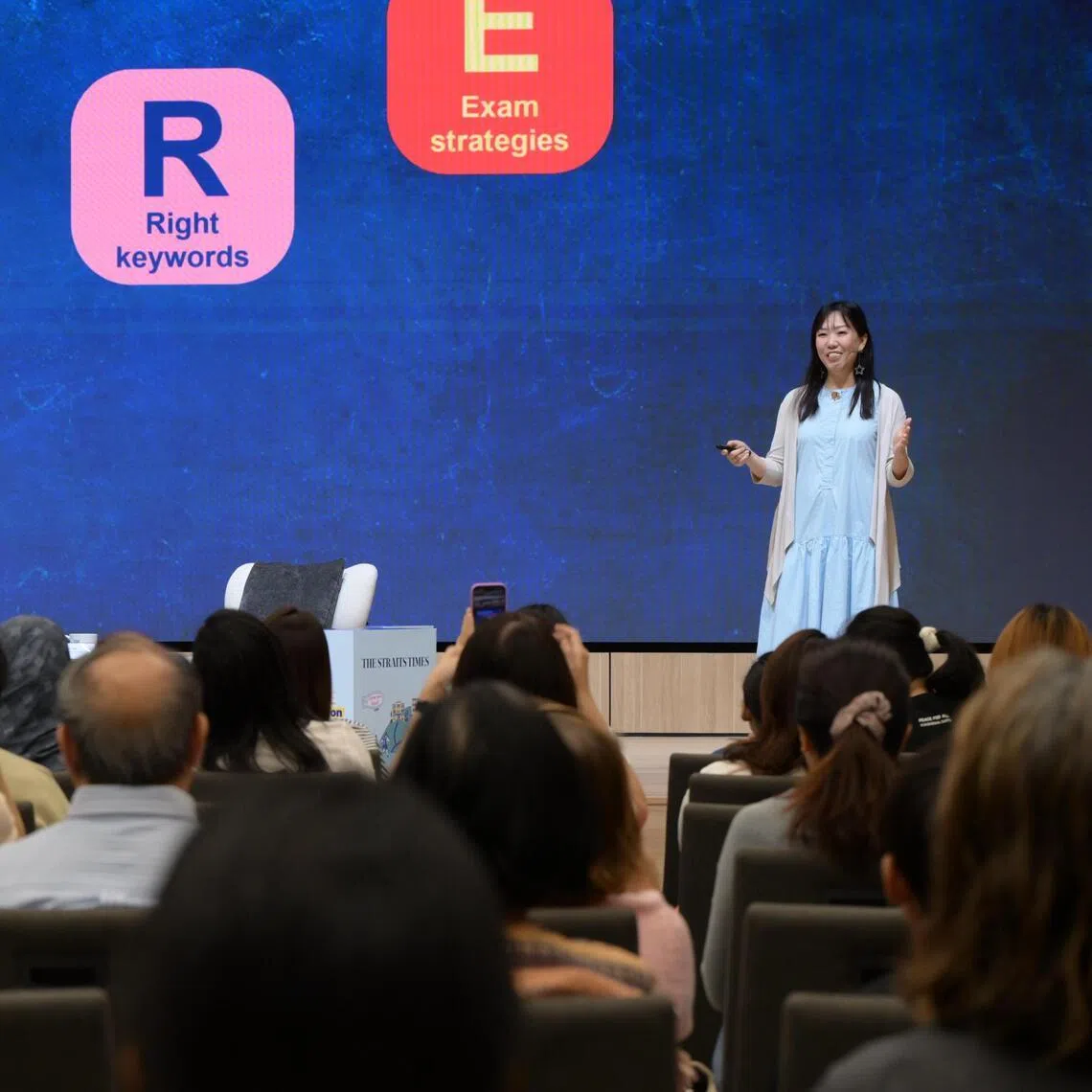 Former PSLE chief examiner Jolene Ang at The Straits Times PSLE Companion event on July 11.