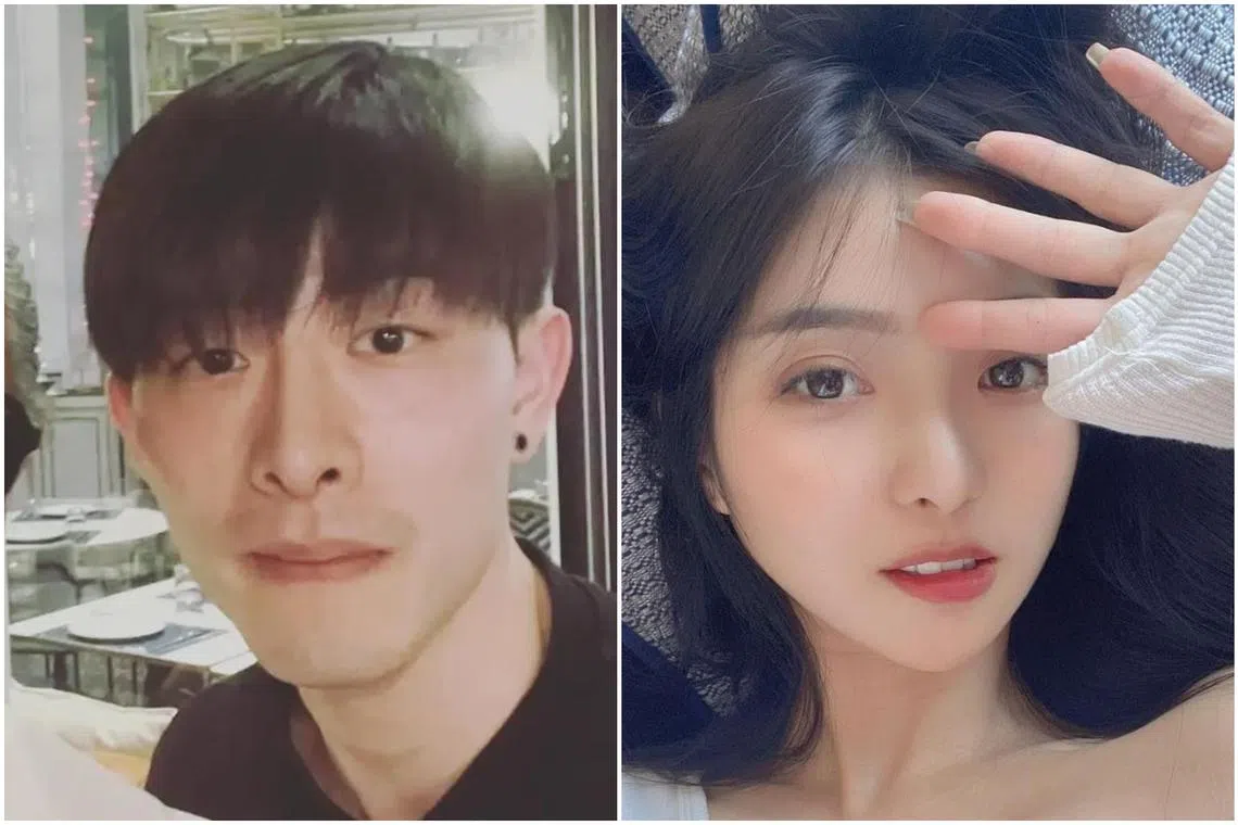 Singaporean Jz Sky (left) was with Taiwanese actress Charlene An when they were reportedly extorted by Thai police on Jan 3, 2023.