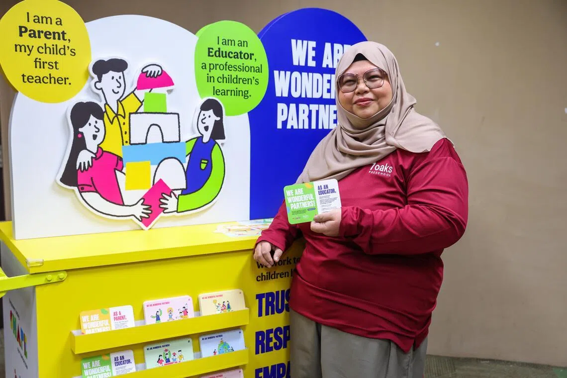 Norizan Rahmat, lead pre-school educator at the 7oaks Preschool at Jurong West Street 81, said she hopes the guide can allow parents to be more empathetic towards educators.