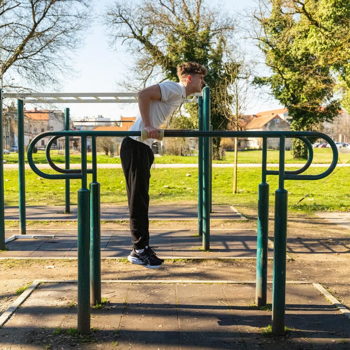 Leon Dejanovic, 18, works out in Karlovac, Croatia, February 26, 2026. REUTERS/Antonio Bronic
