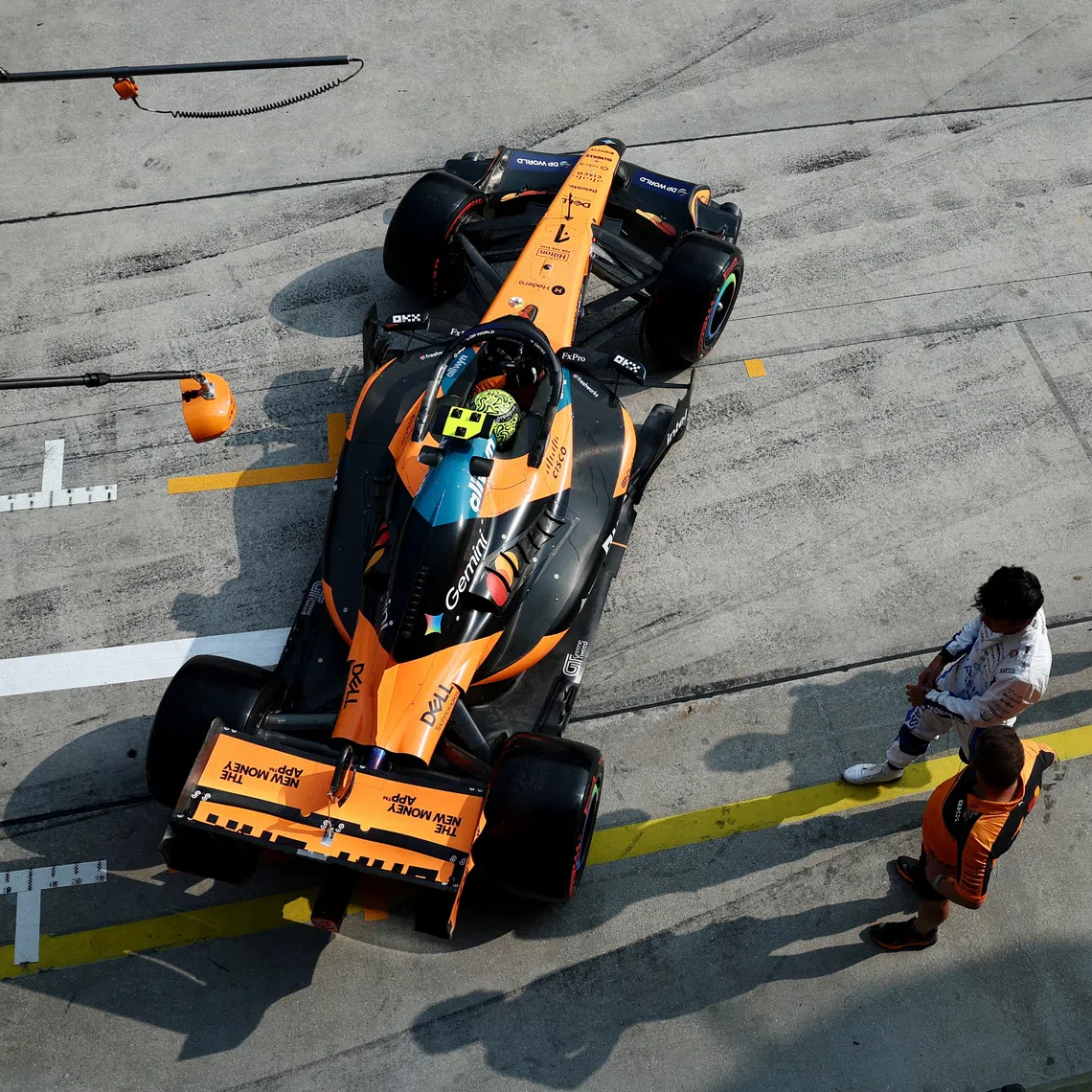 McLaren’s Lando Norris qualified sixth-fastest, sixth-tenths of a second slower than pole sitter Max Verstappen, but will start fifth after Red Bull’s Isack Hadjar received a grid penalty that drops him from third to eighth.