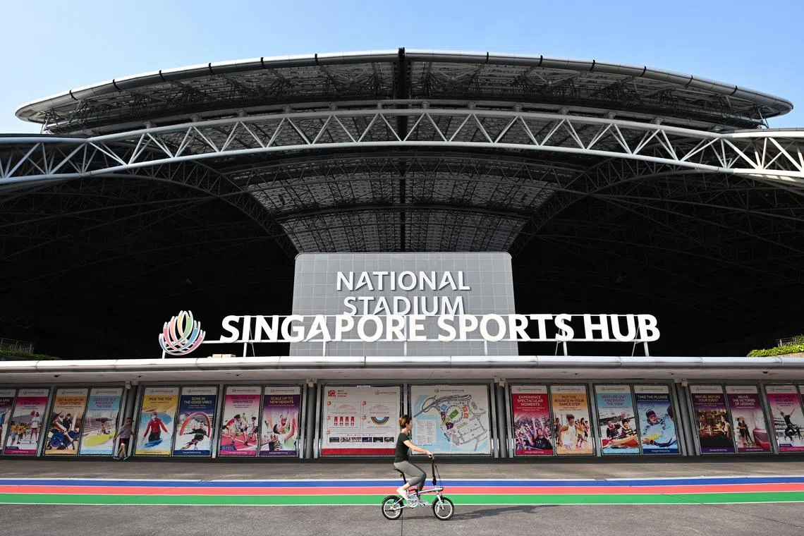 The 55,000-seat National Stadium is the centrepiece of the Singapore Sports Hub. 