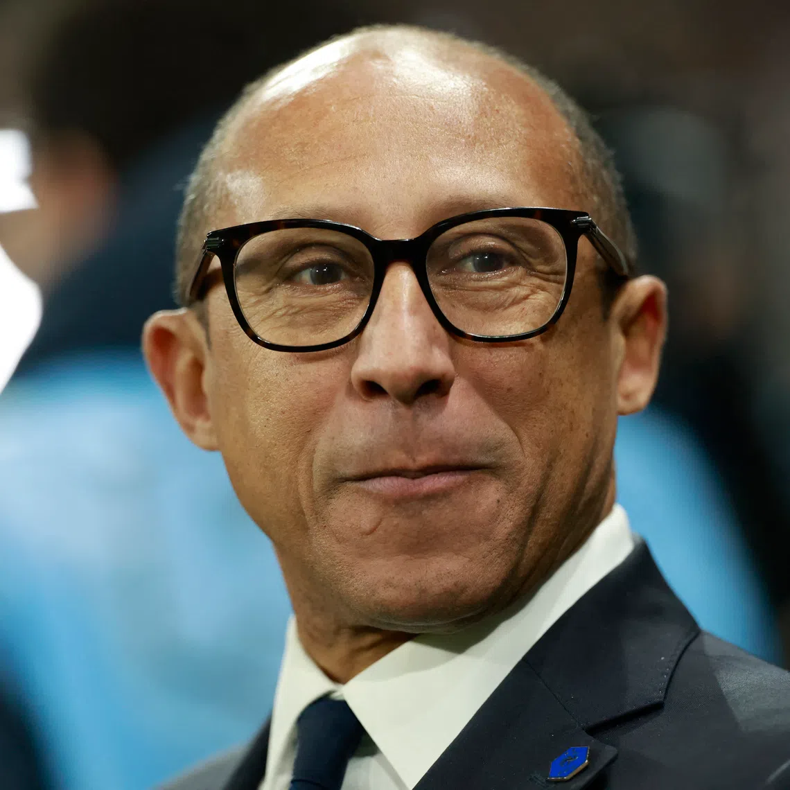 Soccer Football - French Cup - Round of 16 - Le Mans v Paris St Germain - Stade Marie-Marvingt, Le Mans, France - February 4, 2025 France Football Federation president Philippe Diallo before the match REUTERS/Stephane Mahe