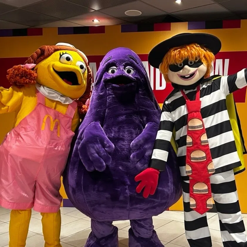 (From left) McDonaldland characters Birdie, Grimace and the Hamburglar. In addition to the festival, McDonald's Singapore launched a new special menu in December.
