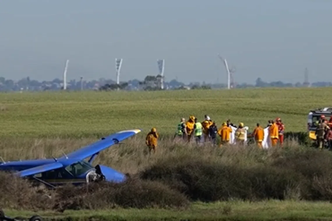 Seven people were taken to the hospital after a skydiving plane crashed in Australia on Friday.