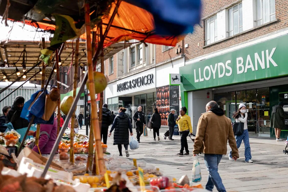 British households are being squeezed by high energy bills, food costs and mortgage rates, while wage growth is failing to keep up with inflation. 