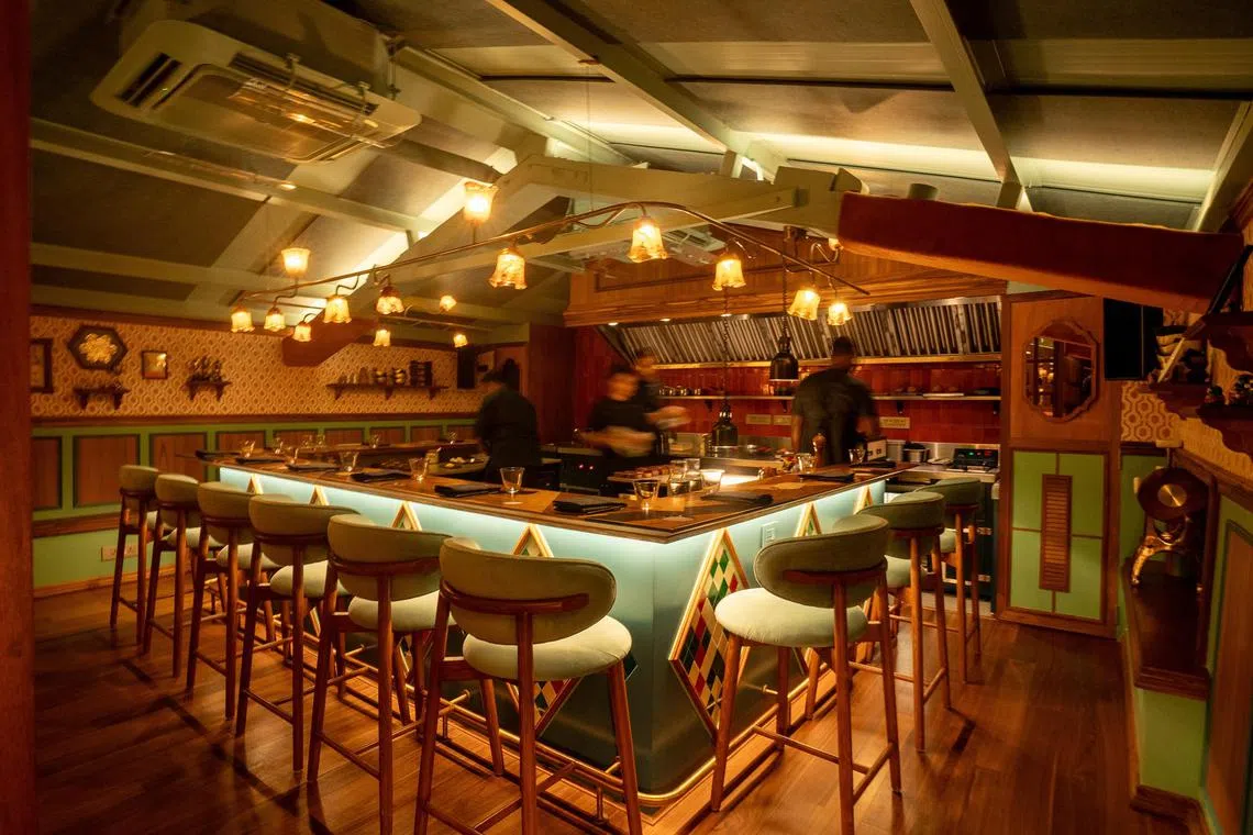 The cosy and intimate interiors of Papa’s, which has only 12 seats.