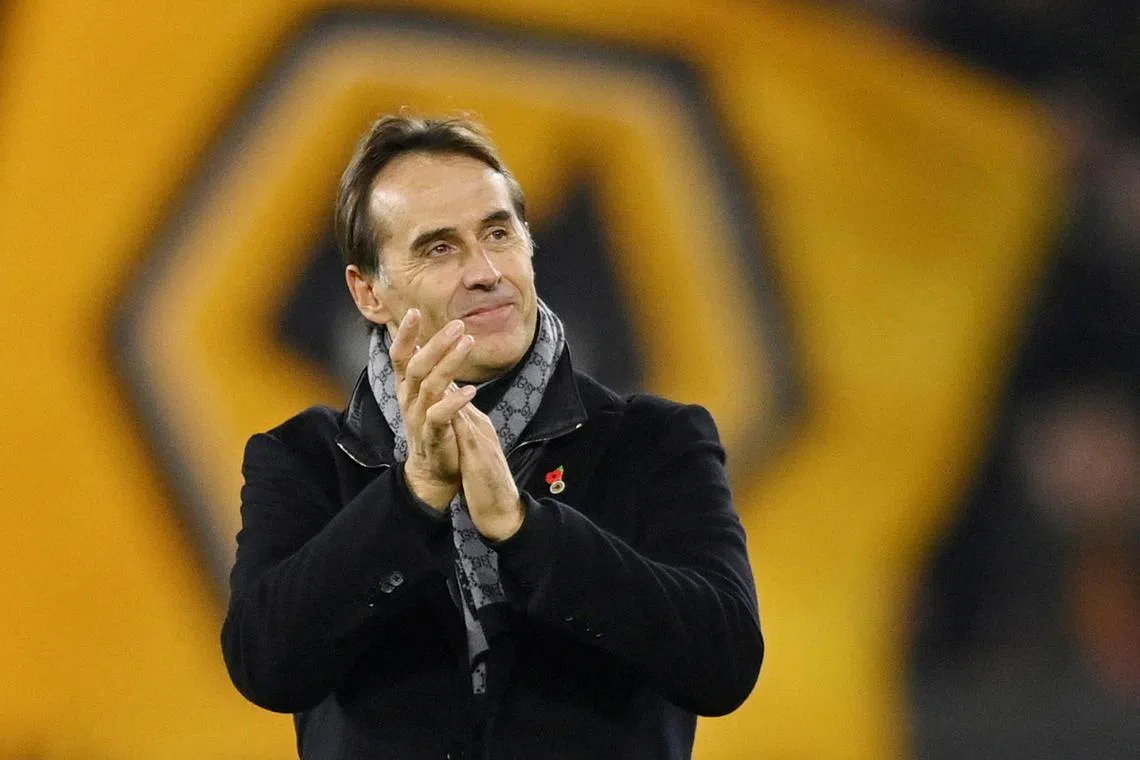 FILE PHOTO: Soccer Football - Premier League - Wolverhampton Wanderers v Arsenal - Molineux Stadium, Wolverhampton, Britain - November 12, 2022 Wolverhampton Wanderers manager Julen Lopetegui before the match REUTERS/Tony Obrien/File Photo