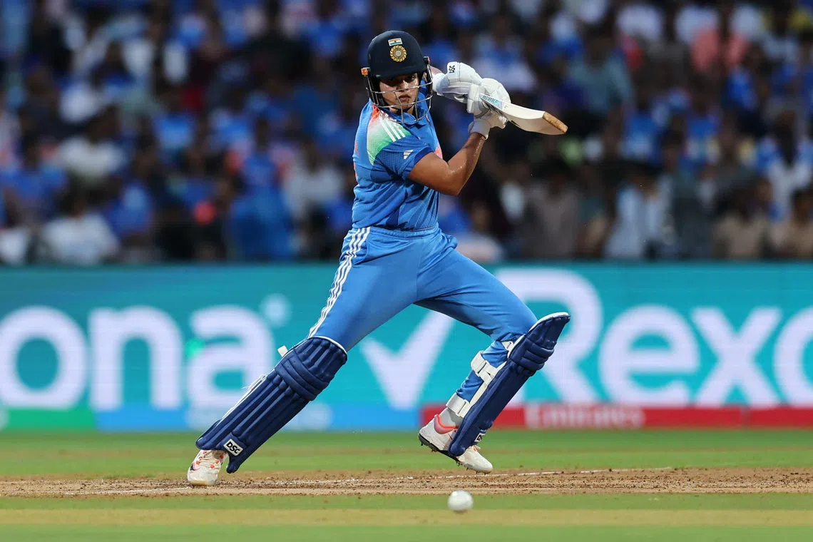 Cricket - ICC Women's World Cup - Final - India v South Africa - DY Patil Stadium, Navi Mumbai, India - November 2, 2025 India's Shafali Verma in action REUTERS/Francis Mascarenhas