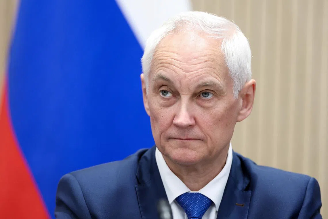 Russian Defence Minister Andrei Belousov attends a meeting of the Military-Industrial Commission in Saint Petersburg, Russia September 19, 2024. Sputnik/Valery Sharifulin/Pool via REUTERS/File Photo