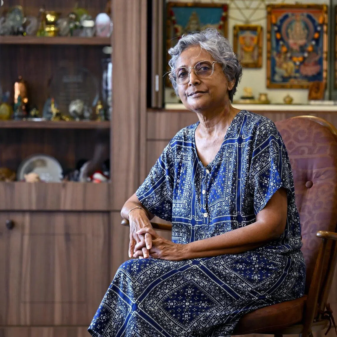 Mrs Malar Singam's jaw has been wired shut and she has been consuming a liquid diet through a straw since the surgery.