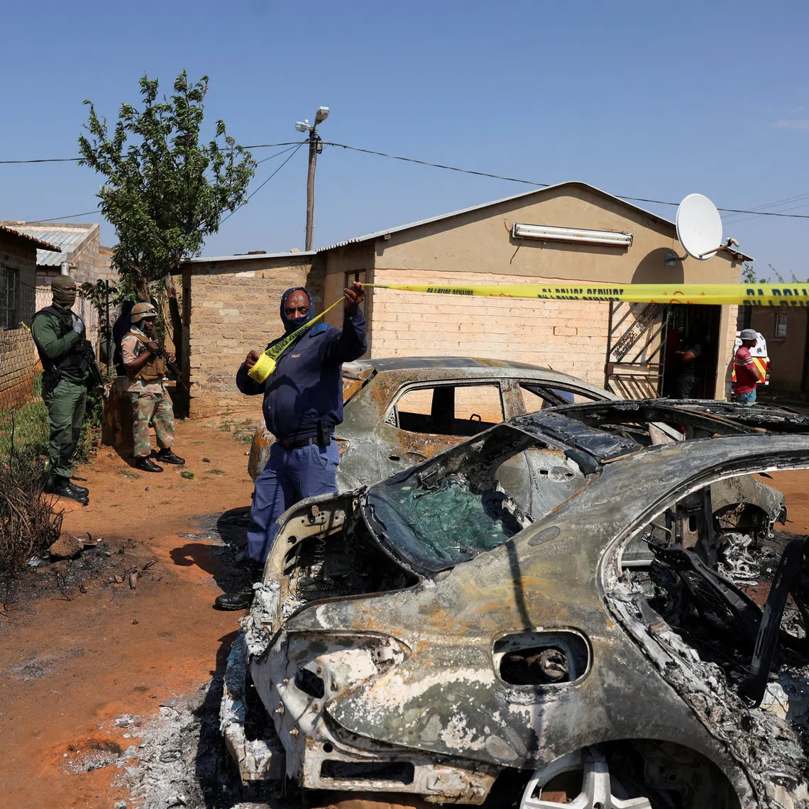 The site of a deadly shooting at a tavern in Wedela township, south-west of Johannesburg, on Sept 27.