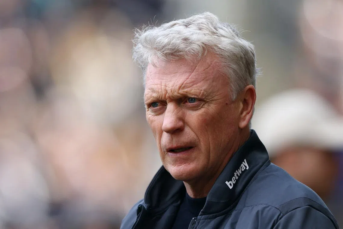 FILE PHOTO: Soccer Football - Premier League - Wolverhampton Wanderers v West Ham United - Molineux Stadium, Wolverhampton, Britain - April 6, 2024 West Ham United manager David Moyes before the match REUTERS/Molly Darlington/File Photo