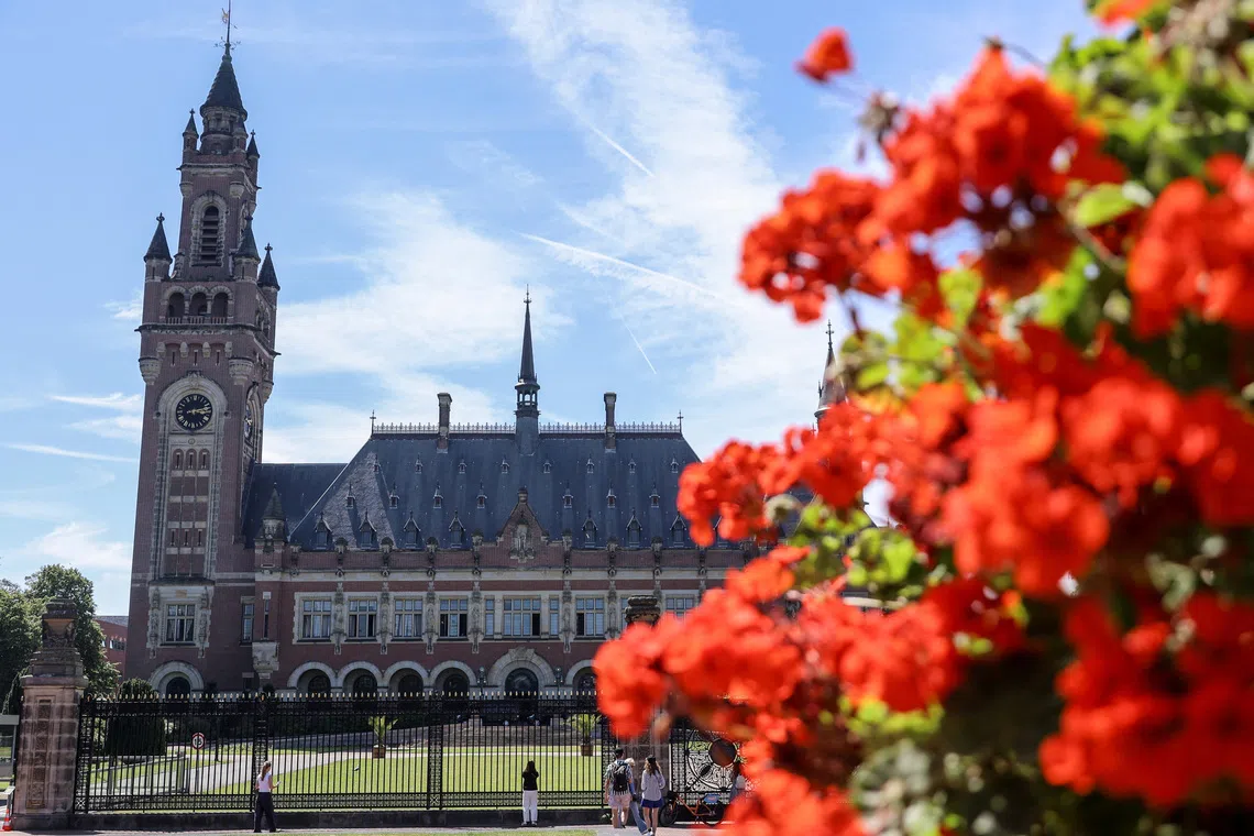 A view of the Peace Palace, which houses the Permanent Court of Arbitration and the International Court of Justice, in The Hague, Netherlands, June 18, 2026. REUTERS/Nicolas Economou