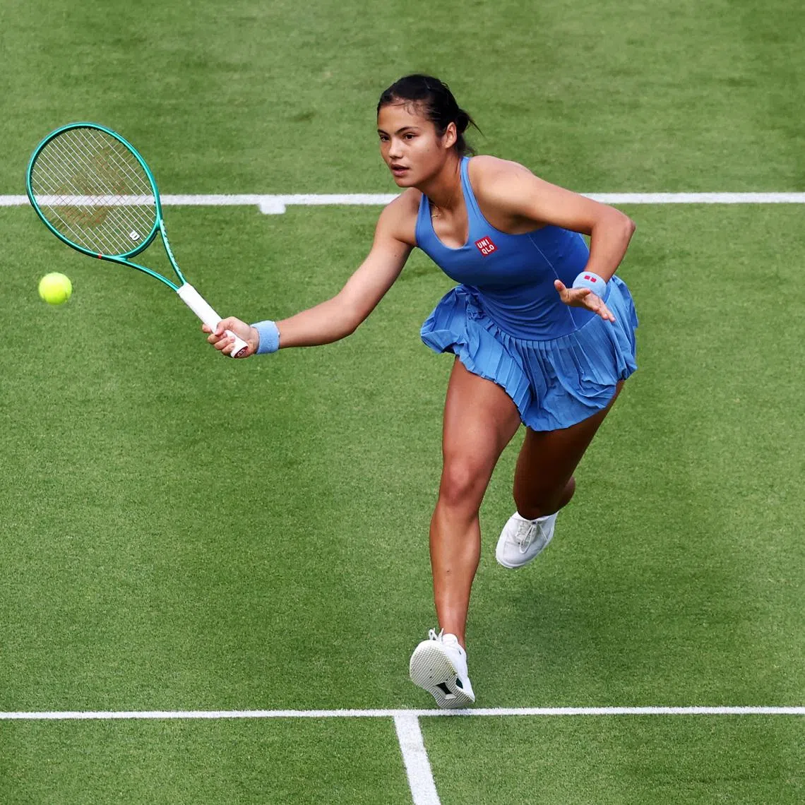 Tennis - Queen's Club Championships - Queen's Club, London, Britain - June 9, 2026 Britain's Emma Raducanu in action during her round of 32 match against Russia's Anna Blinkova Action Images via Reuters/Toby Melville