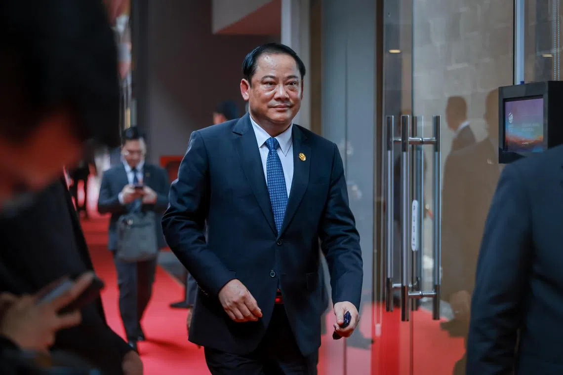 Lao's Prime Minister Sonexay Siphandone attending the 42nd Association of Southeast Asian Nations (ASEAN) Summit held at the Meruorah Convention Center in Labuan Bajo, Indonesia, May 10, 2023.