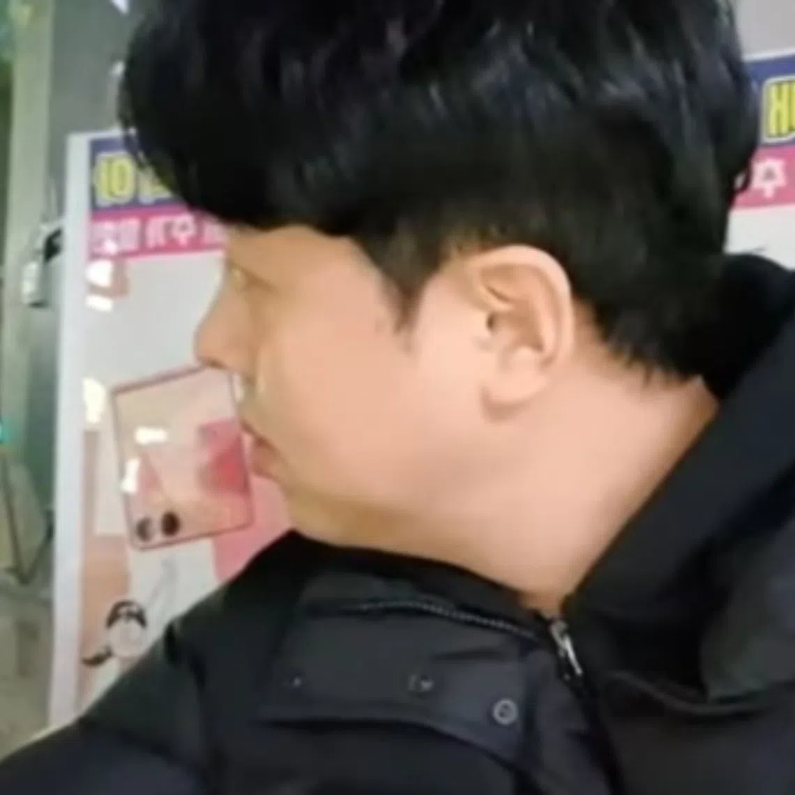 The YouTuber 2ro2 (pictured) was conducting a live broadcast on the streets of the southwestern city on Nov 21 when he encountered a man wearing a blue jacket.