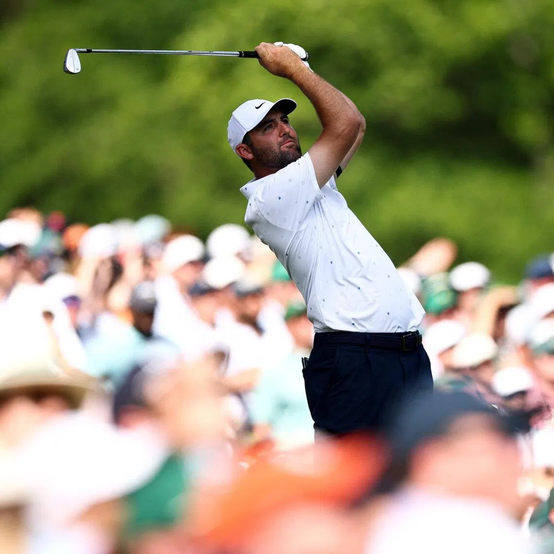 Scottie Scheffler was regularly followed by a flock of fans at the 2026 Masters.