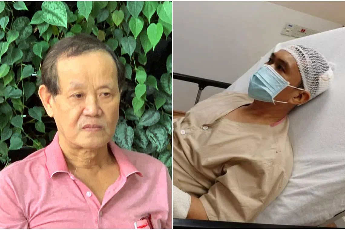 Peck Chuan Ann (left) had pleaded guilty in September to voluntarily causing grievous hurt to Mr Punnataro Wee.