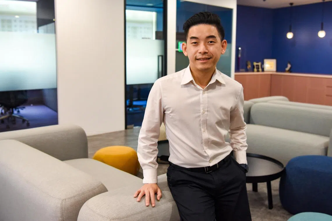 ST20230609_202311191262-Eugene Tan-Khieng Yuit-kcfinlit/

Financial Advisor Eric Wessey, 29, posing for a photo at the National Youth Council office on June 9, 2023./

(ST PHOTO: EUGENE TAN)