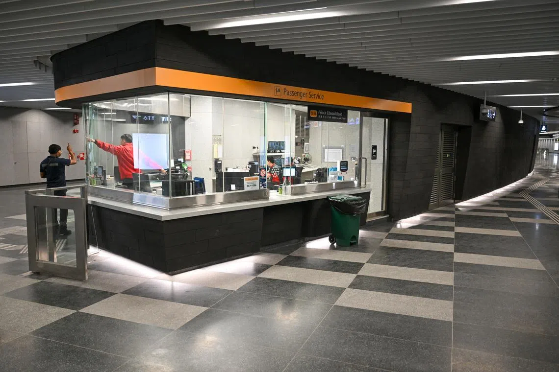 The passenger service centre at Prince Edward Road station is modelled after a wooden ship’s hull.